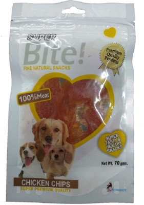 

Goofy Tails Super Bites Chicken Chips Pack of 6 Chicken Dog Treat(70 g, Pack of 6)
