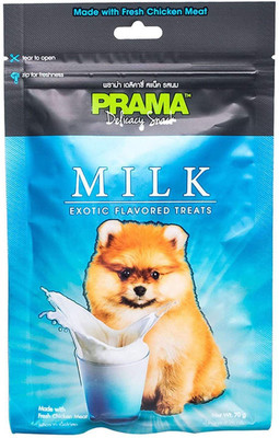 

Prama Fresh Chicken Meat Exotic Flavored Milk Dog Treat(70 g, Pack of 8)