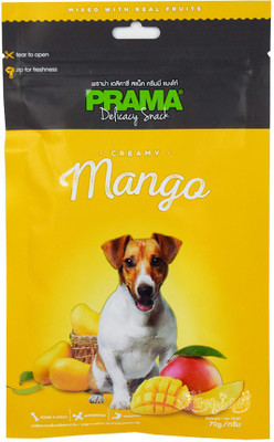 

Prama Fresh Meat Exotic Flavored Creamy Mango Chicken Dog Treat(70 g, Pack of 4)