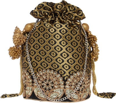 TARUSA Embroidered Potli(Black)
