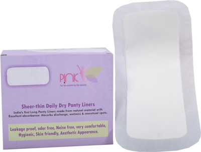 

PINK India's first Long Panty Liners made from natural material with excellent absorbance: absorbs discharge, wetness & menstrual spots (170 mm, 60 Pieces) Pantyliner(Pack of 60)
