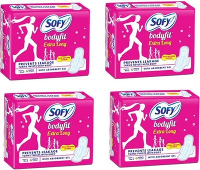 

Sofy Body Fit Extra Long Sanitary Pad (Pack of 15) Sanitary Pad(Pack of 4)