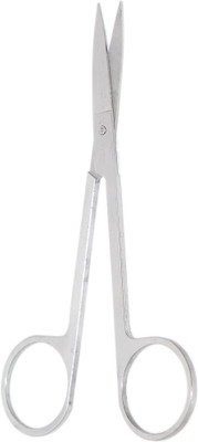

Aura Imported Full Metal Eyebrow Beard Mustache Scissors(Set of 1, Silver)