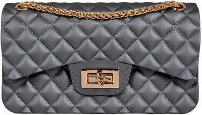 

Your Pretty Closet Girls Evening/Party Grey Silicon Sling Bag