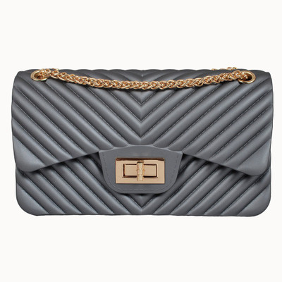 

Your Pretty Closet Girls Evening/Party Grey Silicon Sling Bag