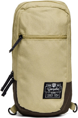 

CAT Men & Women Casual Tan Polyester Messenger Bag