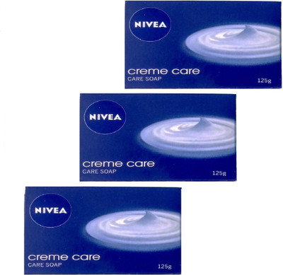 

Nivea creame care soap 125g x 3(375 g, Pack of 3)