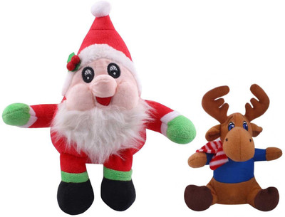 

Galaxy World Santa with Reindeer - 8 cm(Multicolor)