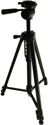 

Power Smart Professional 3 Way PAN TILT ROTATE PS 333 Camera Stand Tripod(Black, Supports Up to 5000 g)