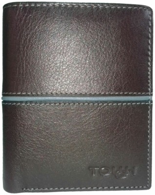 

TOUGH Men Brown Genuine Leather Wallet(8 Card Slots)