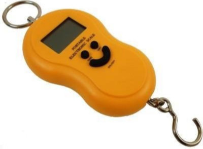 

STOCKHAWKERS Portable Smiley Design Hanging Hook Digital Multifunction Luggage Scale Weighing Scale(Yellow)