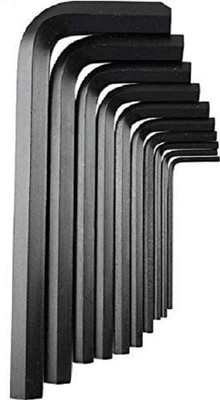 TOOLBUX GSK Allen/Hex Key Set Black 10 Pieces - from 1.5 to10 mm Allen Key Set