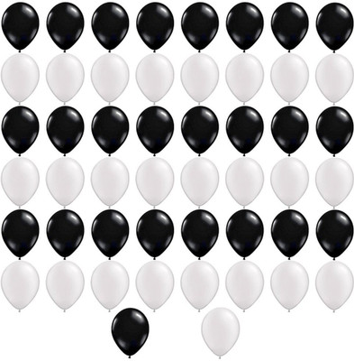 

KNK Solid White and Black, Pack of 50) Balloon(White, Black, Pack of 50)