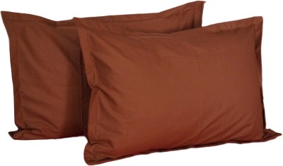 Vissage Cotton Pillows Cover(Pack of 2, 75 cm*50 cm, Brown)