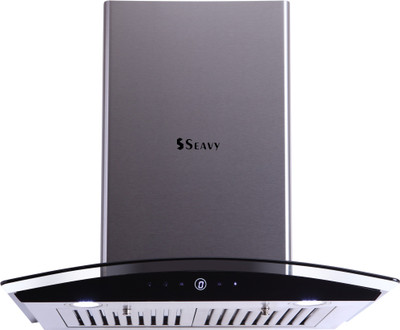 

Seavy Stainless Steel 60 Auto Clean Wall Mounted Chimney(Silver 1100 CMH)