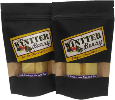 wintter berry Rich Cashew Almond Dark Chocolate Bar set of 2 Bars(Pack of 2, 240 g)