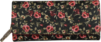 

Butterflies Casual Black, Pink Clutch