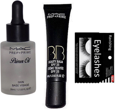 

ravishing Eyelashes&Mac Prep+Prime Beauty Balm SPF 35 Creme Teintee Foundation&Primer Oil(Set of 3)