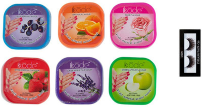 

jollity Eyelash And KKode Nail Paint Remover Pack of 6(Set of 7)