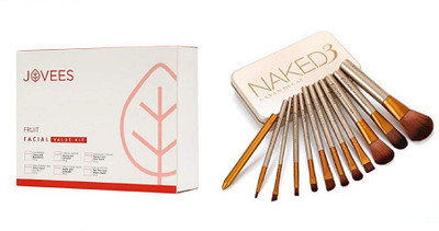 

Jovees Fruit Facial Value Kit (315 G) With Naked Brush Set(Set of 2)