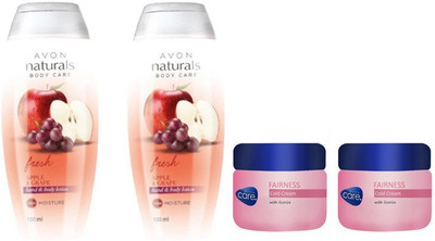 

Avon Naturals Winter Care Combo (Grape & Apple Body Lotion 200 ml + Nourishing Cold Cream 100g)(Set of 4)