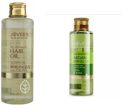 

Jovees Bio Advanced Hair Oil-Bharingraj and Olive. & Hair Regrowth-Argan Kernel Oil-Olive and Amla.(Set of 1)