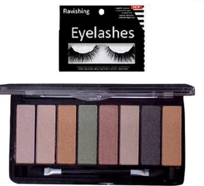 

ravishing Eyelashes, Mac eye shadow 8 shade palette(Set of 2)