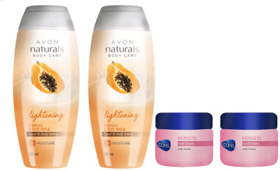 

Avon Naturals Winter Care Combo (Papaya Body Lotion 400 ml + Fairness Cold Cream 100g)(Set of 4)