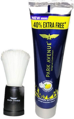 Park Avenue Shaving Cream LEMON STORM 84g & Shaving Brush(Set of 2)