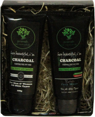 

PRAMSH Gift Pack Of Activated Charocal Face Wash 100gm & Peel Off Mask 100gm(Set of 2)