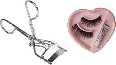 

CartKing Eyelashes Curler - Easily Roll Over Small Eyelashes & Loaded Spring- Stainless Steel Finish - False Thick Eyelashes With Glue Set Natural(Trademarked)(Set of 2)