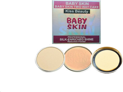 

Kiss Beauty Baby Skin Two Way Cake Professinoal Silk Enriched Shabine Reduction Power Compact(brown)