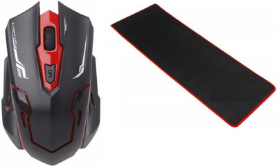

ROQ 80cmx30cm XL Size Gaming Mousepad with 2.4GHz Gaming Shape Wireless Optical Mouse Combo Set