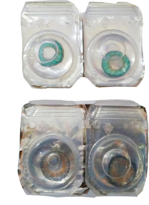 

drr teleservices Eye contact Lanse Monthly Contact Lens(0, Turquoise, Grey, Pack of 1)