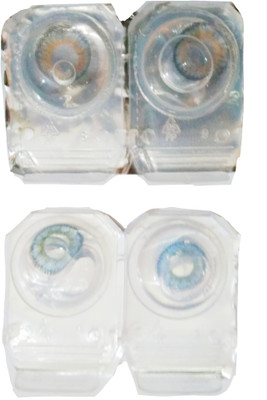 

drr teleservices Eye contact Lanse zero Power Monthly Contact Lens(0, Grey, Sky Blue, Pack of 1)