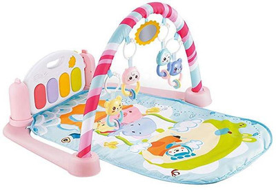 

Emob Pink Kick and Crawl Musical Piano Activity Play Mat Gym for Your Little One(Multicolor)