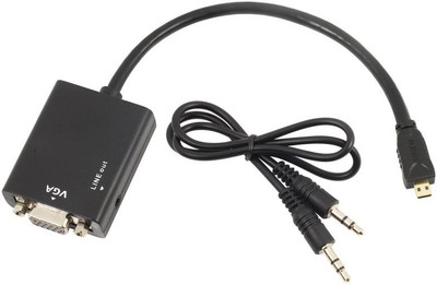 

Microware Micro HDMI To VGA Adapter/Cable/Converter HDMI Adapter(Compatible with Computer, Laptops, Black)