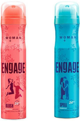 

Engage Blush + Spell Body Spray - For Women(300 ml, Pack of 2)