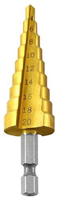 Tools Centre HSS Step Drill Bits Drill Set Power Tools Drill (1 Pcs 4 To 20 mm) by TOOLSCENTRE