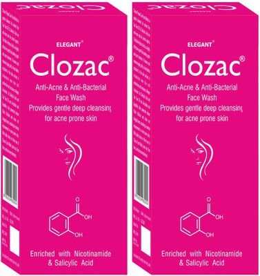 

Elegant Clozac Anti - Acne & Anti - Bacterial Face Wash(120 ml)