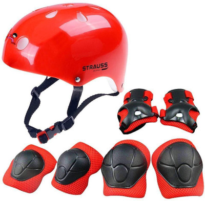 

Strauss Protective Gear Set , (Red) Skating Guard Combo(, Red