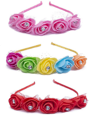 

Chooz Designer Studio Hair Band for Kids Girls Ears Head Band and Ribbons Hair Band Hair Band, Head Band(Multicolor)