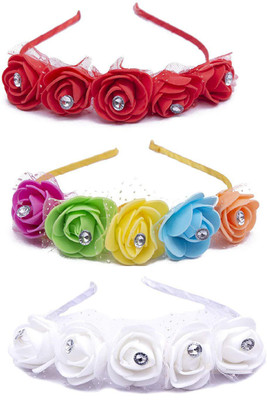 

Chooz Designer Studio Hair Band for Kids Girls Ears Head Band and Ribbons Hair Band Hair Band, Head Band(Multicolor)