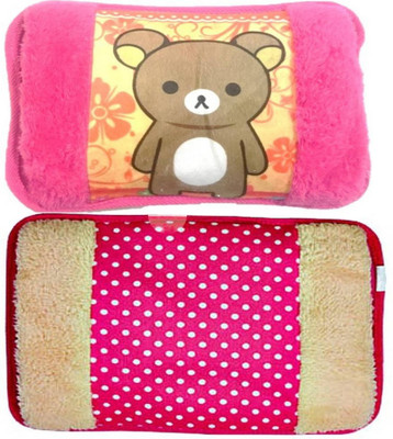 

CRETO Extra Soft Velvet Fur Electric Gel Warm Bag (Multi-Color) For Joint & Muscular Pain (1+1 COMBO PACK) electric 1 L Hot Water Bag(Multicolor)