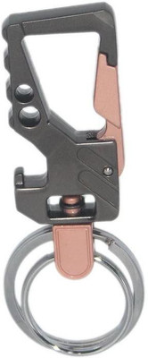 Aura Imported Heavy Metal Double Ring Key Chain