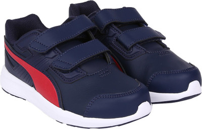 

Puma Boys & Girls Velcro Sneakers(Blue, Peacoat-ribbon red