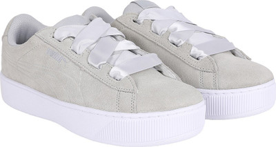 

Puma Girls Lace Sneakers(Grey, Gray violet- silver