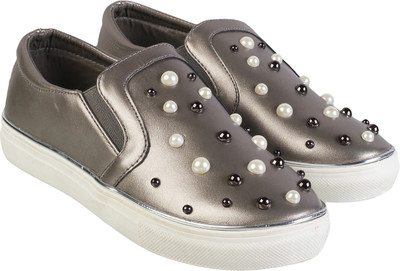 Metro Girls Slip on Casual Boots(Grey, 29;gun metal