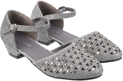 

Mochi Girls Slip on Ballerinas(Grey, 29;gun metal