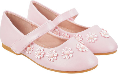 

Mochi Girls Velcro Ballerinas(Pink, 24;pink